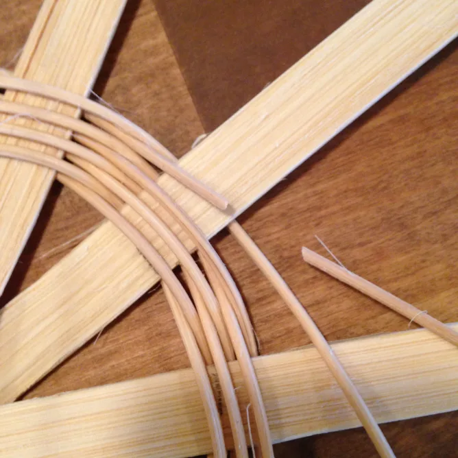 Cut the twiner on top of a stake