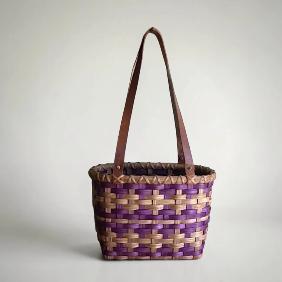 Plaid Tote Basket