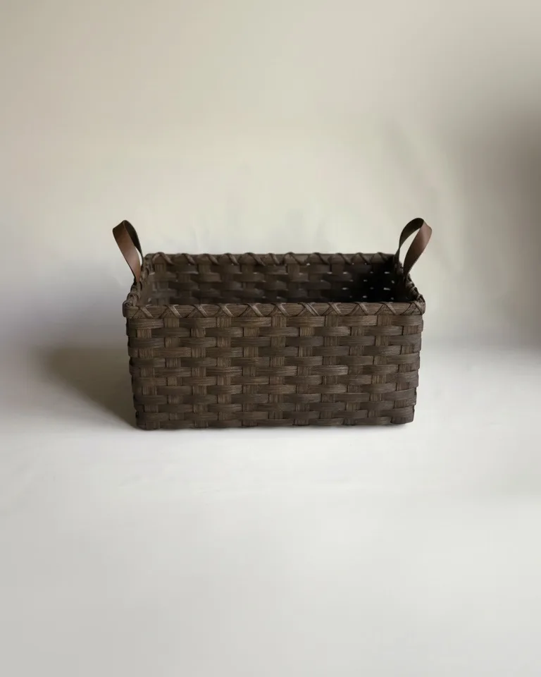 Leather Handled Storage Basket — image 6