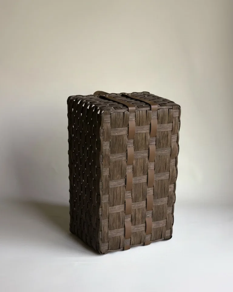 Leather Handled Storage Basket — image 3