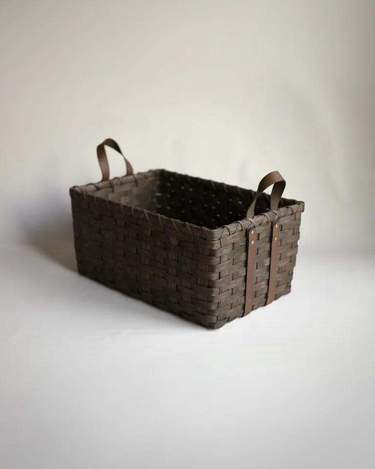 Leather Handled Storage Basket — image 5