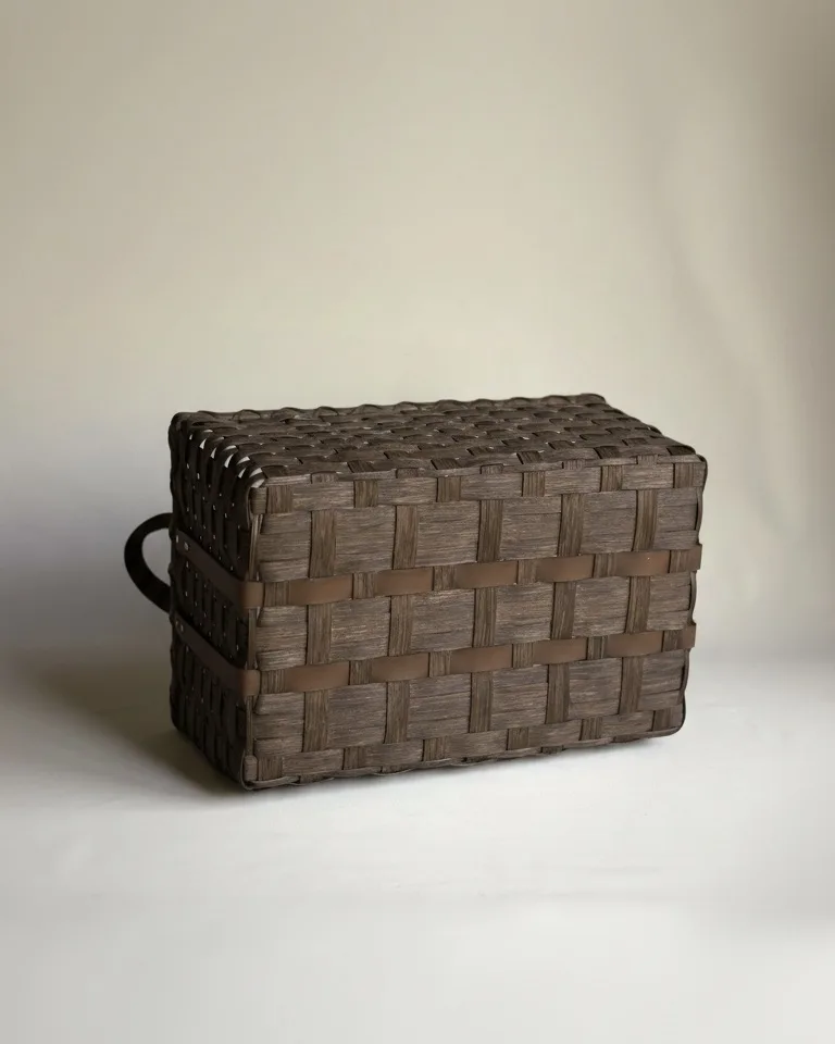 Leather Handled Storage Basket — image 2