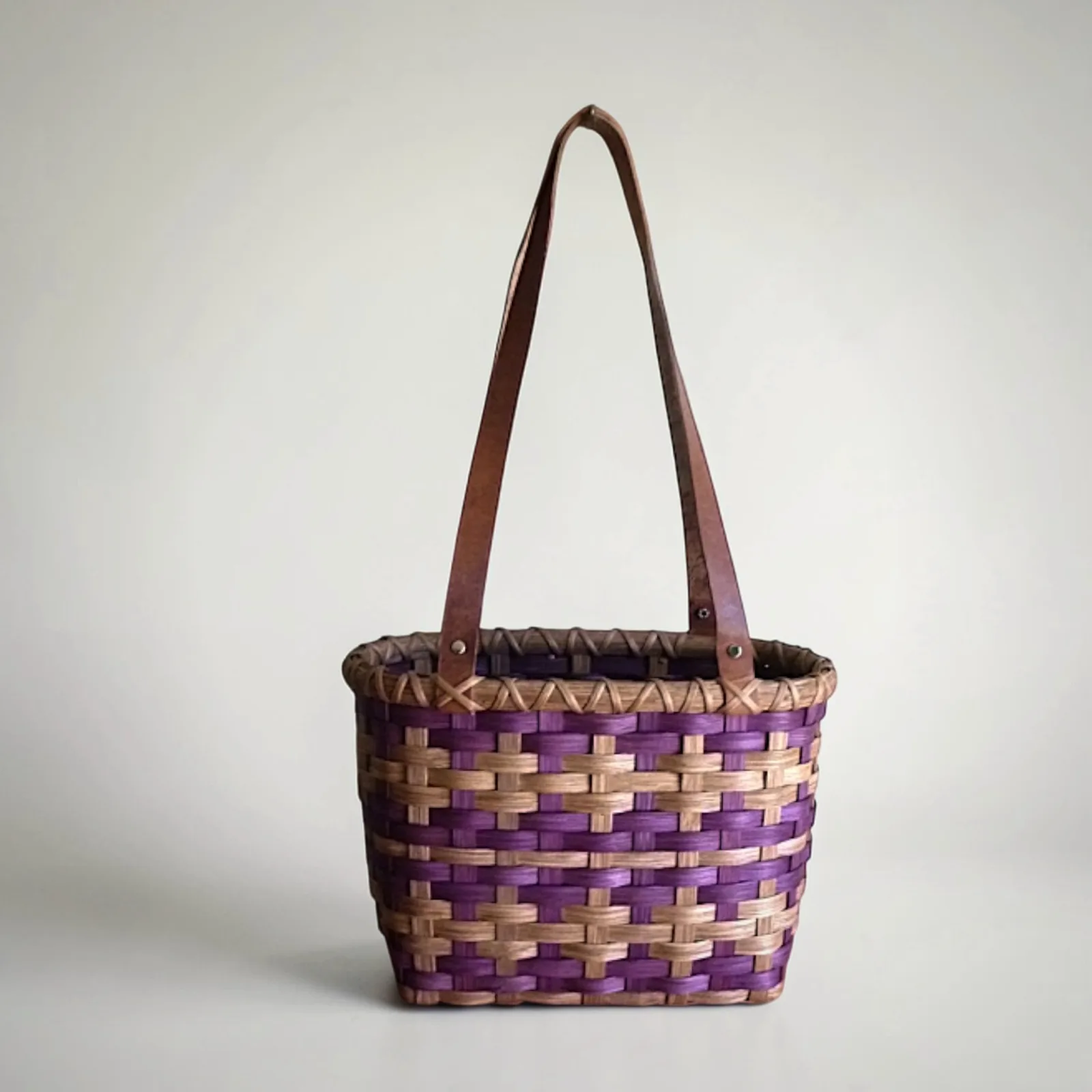 Plaid Tote Basket — image 1